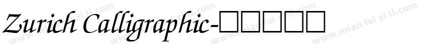 Zurich Calligraphic字体转换